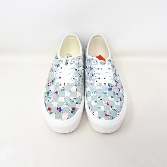 Vans Authentic Stackform Platform Denim Floral Woven White Shoe Sneaker Womens - Picture 8 of 11